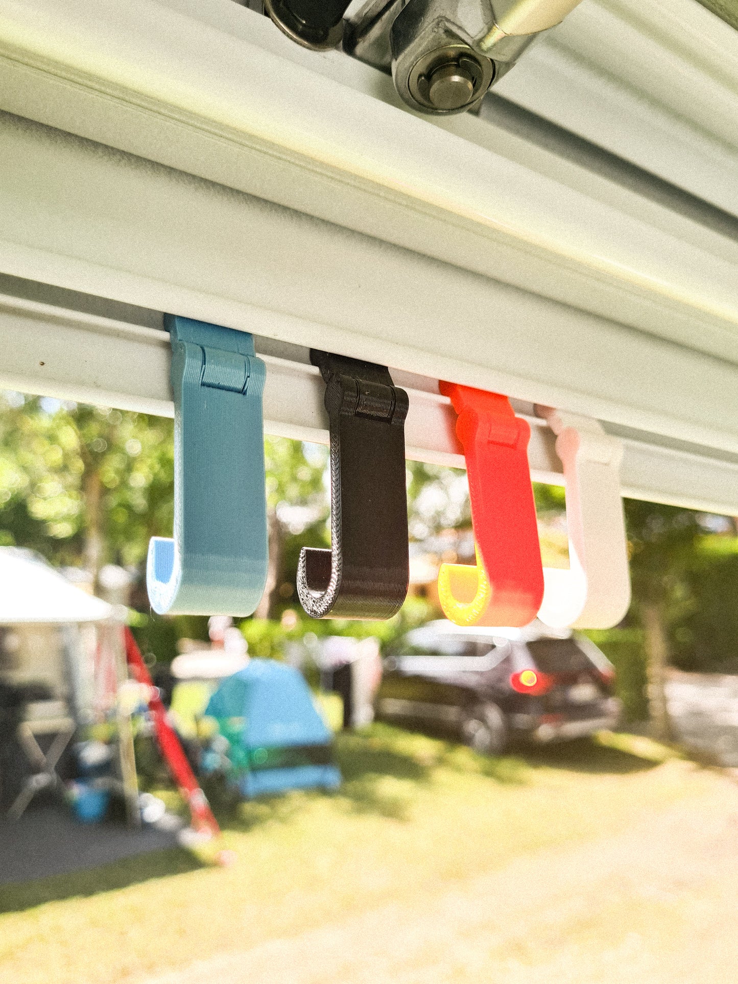 2x Haken für Kederschiene der Markise (Thule Omnistor / Fiamma)