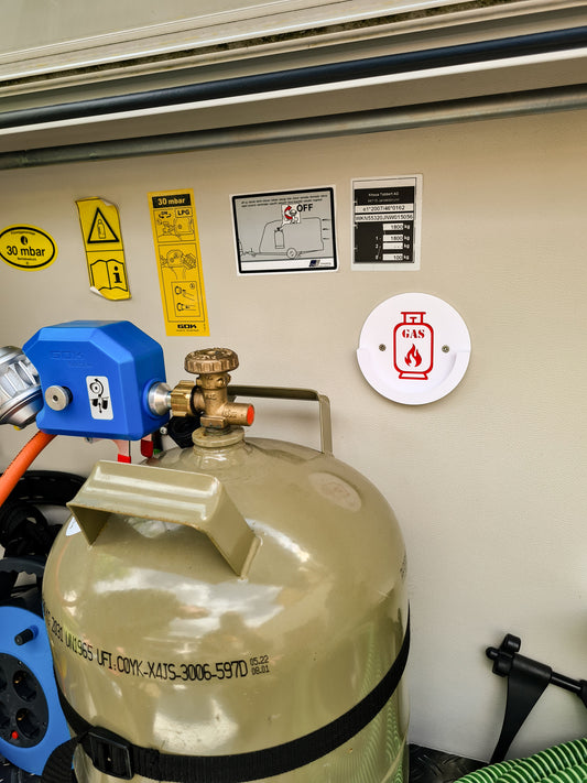 Halter für Gasflaschendeckel der Gasflasche