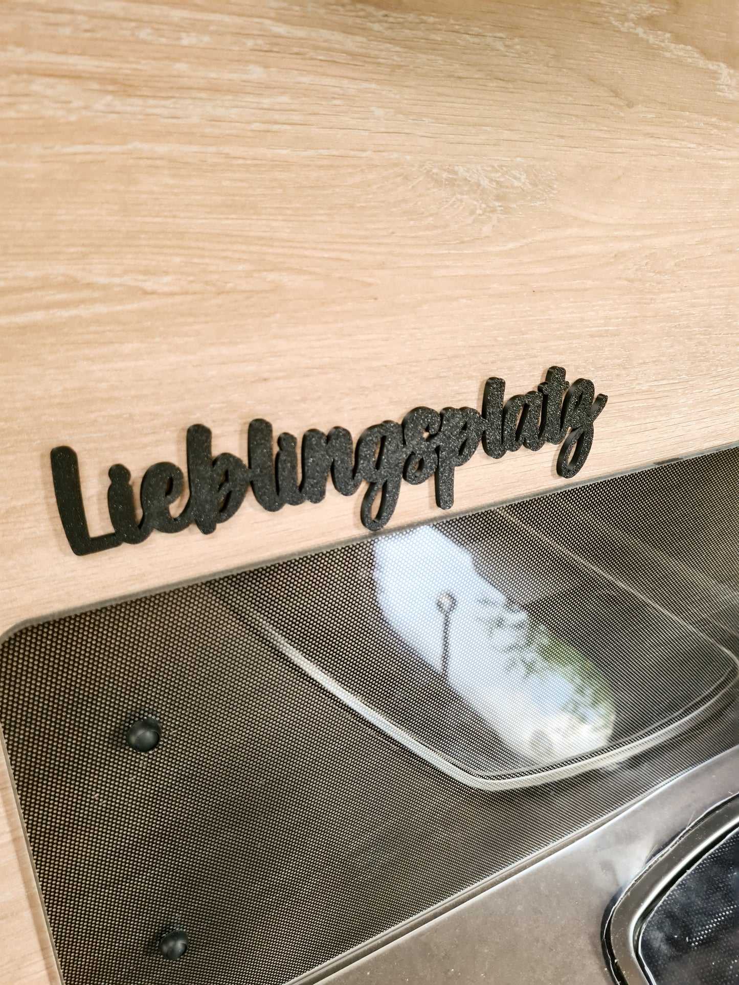 3D-Schriftzug Lieblingsplatz, Home on wheels, Abenteuer