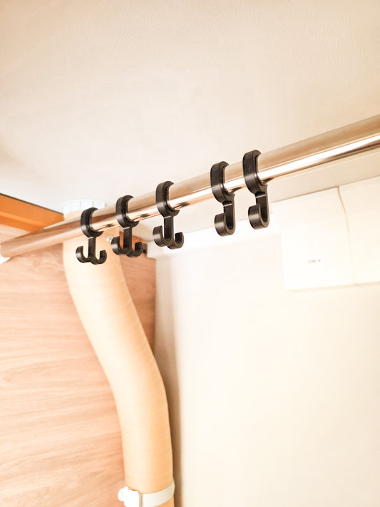 2x Haken Kleiderstange
