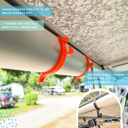 2x Clip-Haken für Markise (Wigo Rolli)