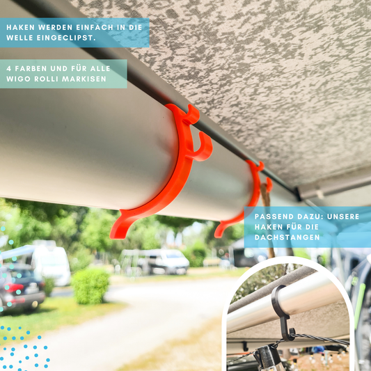 2x Clip-Haken für Markise (Wigo Rolli)