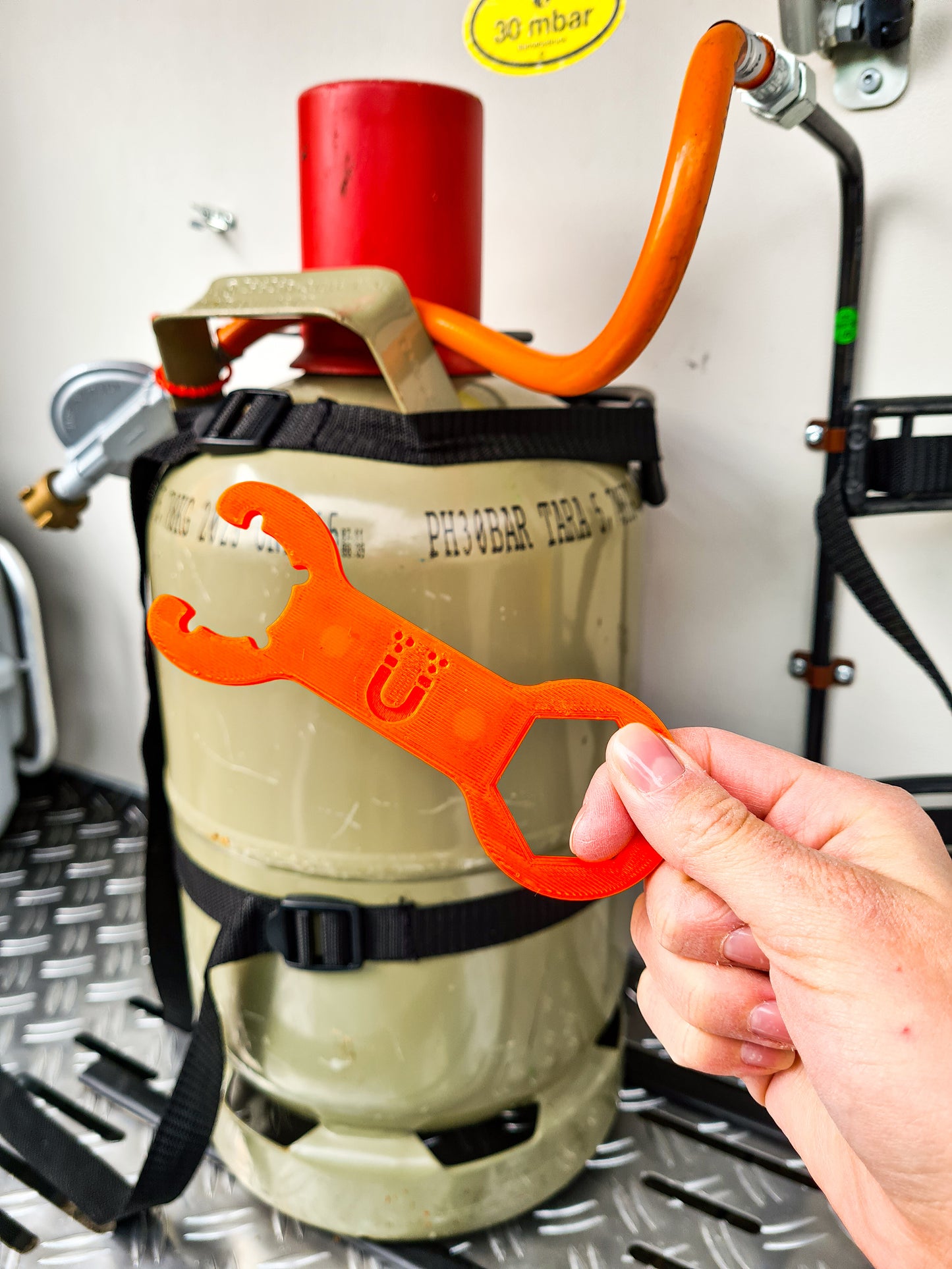 Magnetischer Gasflaschenschlüssel, Schlüssel für Gasflasche