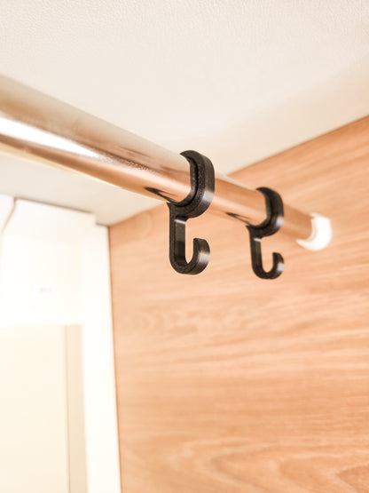2x Haken Kleiderstange