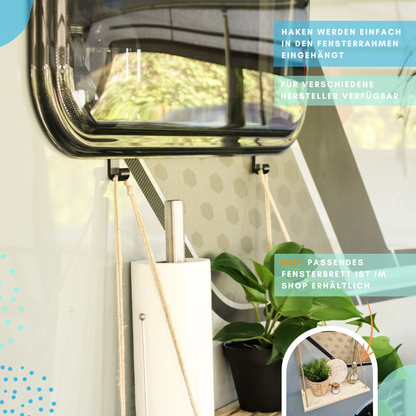 2x Haken für Wohnwagenfenster