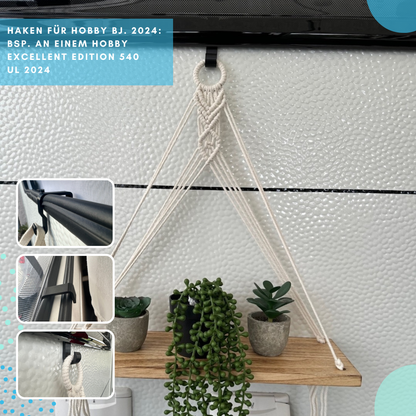 2x Haken für Wohnwagenfenster