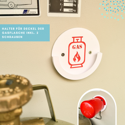 Halter für Gasflaschendeckel der Gasflasche
