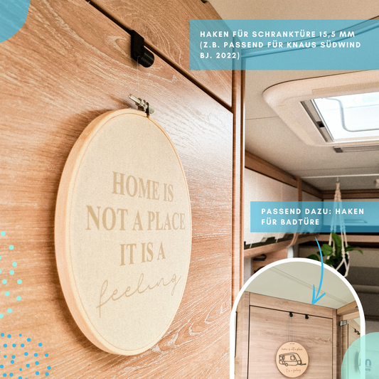 2x Haken für Schranktüre 15,5mm