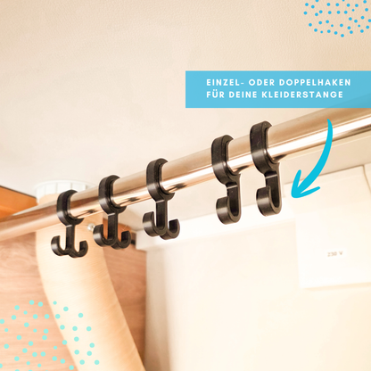2x Haken Kleiderstange