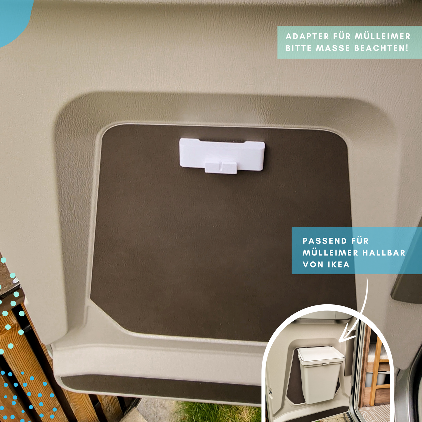Adapter für Mülleimer, Knaus Südwind 540 FDK